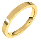 14K Yellow Gold 2.5 mm Comfort-Fit Flat Band Size 11
