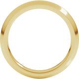 18K Yellow Gold 3 mm Comfort-Fit Half Round Band Size 7.5