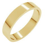 14K Yellow Gold 4 mm Flat Band Size 4.5