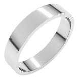14K White Gold 4 mm Flat Band Size 4.5