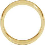 10K Yellow Gold 8 mm Lightweight Comfort-Fit Half Round Band Size 10.5