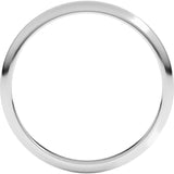 10K White Gold 2 mm Half Round Band Size 9