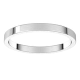 10K White Gold 2 mm Flat Band Size 8
