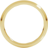 10K Yellow Gold 2 mm Comfort-Fit Half Round Band Size 8
