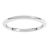 14K White Gold 1.5 mm Comfort-Fit Half Round Band Size 9