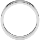 14K White Gold 6 mm Lightweight Comfort-Fit Flat Band Size 8