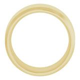 14K Yellow Gold 10 mm Beveled-Edge Comfort-Fit Flat Band Size 6
