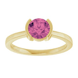 14K Yellow Gold Natural Pink Tourmaline Ring