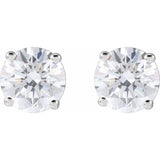 Sterling Silver 5/8 CTW Lab-Grown White Diamond Earrings