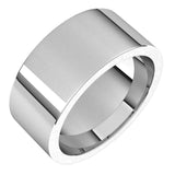 14K White Gold 9 mm Comfort-Fit Flat Band Size 10