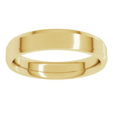 10K Yellow Gold 4 mm Beveled-Edge Comfort-Fit Flat Band Size 10.5