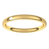 14K Yellow Gold 2.5 mm Comfort-Fit European-Style Band Size 9.5