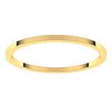 10K Yellow Gold 1 mm Flat Band Size 11.5