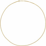 14K Yellow 1.3 mm Diamond-Cut Box 18" Chain