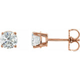 14K Rose Gold 1 CTW Natural Diamond Earrings