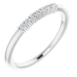 14K White 1/10 CTW Natural Diamond Anniversary Band