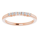 14K Rose 1/8 CTW Natural Diamond Anniversary Band