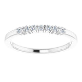 Platinum 1/8 CTW Natural Diamond Anniversary Band