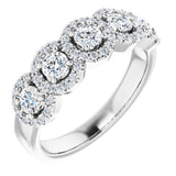 14K White 7/8 CTW Natural Diamond Anniversary Band