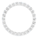 14K White 7/8 CTW Natural Diamond Eternity Band Size 6.5