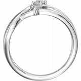 Sterling Silver 1/4 CT Natural Diamond Ring