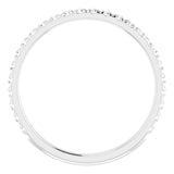 14K White 1/3 CTW Natural Diamond French-Set Anniversary Band