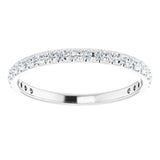 14K White 1/3 CTW Natural Diamond French-Set Anniversary Band