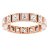14K Rose 9/10 CTW Natural Diamond Eternity Band Size 7