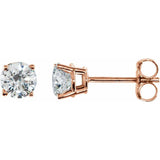 14K Rose Gold 1 1/2 CTW Natural Diamond Earrings