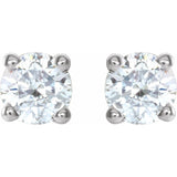 14K White Gold 1/4 CTW Natural Diamond Earrings