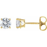 14K Yellow Gold 1 CTW Natural Diamond Earrings