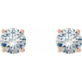 14K Rose Gold 2 CTW Natural Diamond Cocktail-Style Earrings