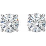 14K White Gold 1/2 CTW Natural Diamond Cocktail-Style Earrings