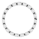 14K White 3/8 CTW Natural Diamond Eternity Band Size 5
