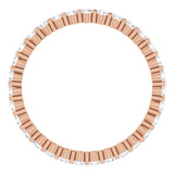 14K Rose 1/2 CTW Natural Diamond Eternity Band Size 5