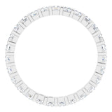 14K White 7/8 CTW Natural Diamond Eternity Band Size 6