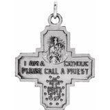 Sterling Silver 18x18 mm Four-Way Cross Medal