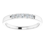 Platinum 1/6 CTW Natural Diamond French-Set Anniversary Band