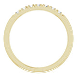 14K Yellow 1/5 CTW Lab-Grown Diamond French-Set Anniversary Band
