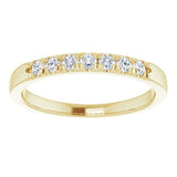 14K Yellow 1/5 CTW Lab-Grown Diamond French-Set Anniversary Band