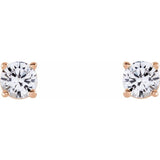 14K Rose 4 mm Stuller Lab-Grown Moissanite Earrings