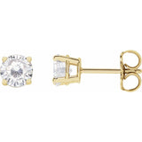 14K Yellow 5 mm Stuller Lab-Grown Moissanite Earrings