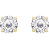 14K Yellow 5 mm Stuller Lab-Grown Moissanite Earrings