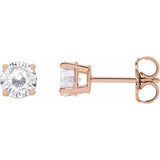 14K Rose 5 mm Stuller Lab-Grown Moissanite Earrings