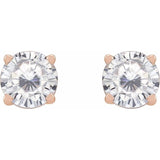 14K Rose 5 mm Stuller Lab-Grown Moissanite Earrings
