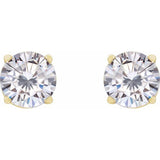 14K Yellow 5.5 mm Stuller Lab-Grown Moissanite Earrings
