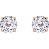 14K Rose 5.5 mm Stuller Lab-Grown Moissanite Earrings