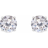 Sterling Silver 5.5 mm Stuller Lab-Grown Moissanite Earrings