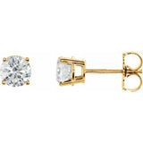 14K Yellow 6 mm Stuller Lab-Grown Moissanite Earrings