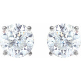 Sterling Silver 6 mm Stuller Lab-Grown Moissanite Earrings